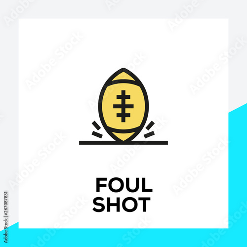 FOUL SHOT LINE ICON SET
