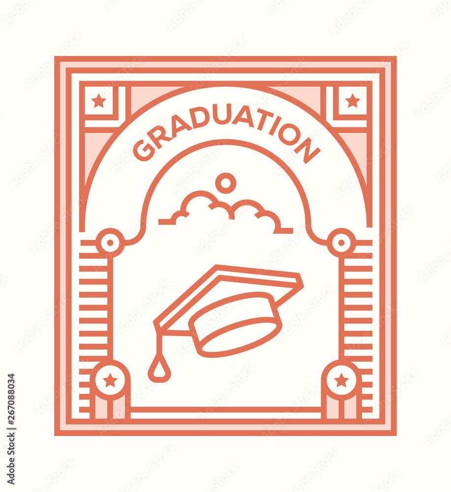 Fototapeta premium GRADUATION ICON CONCEPT