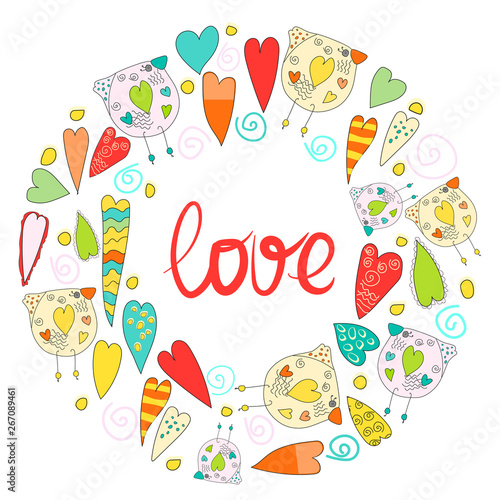 Wallpaper Mural Illustration of love quote for Valentine's day. Great for mugs, posters and t-shirts. Vector illustration. Torontodigital.ca