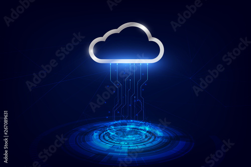 data transfer to cloud technology data storage,futuristic of data transfer,online data storage technology. vector illustration