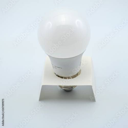Wallpaper Mural Concept photo of white light bulb isolated on white background. Perfect for filling the catalog online store electrics. Torontodigital.ca