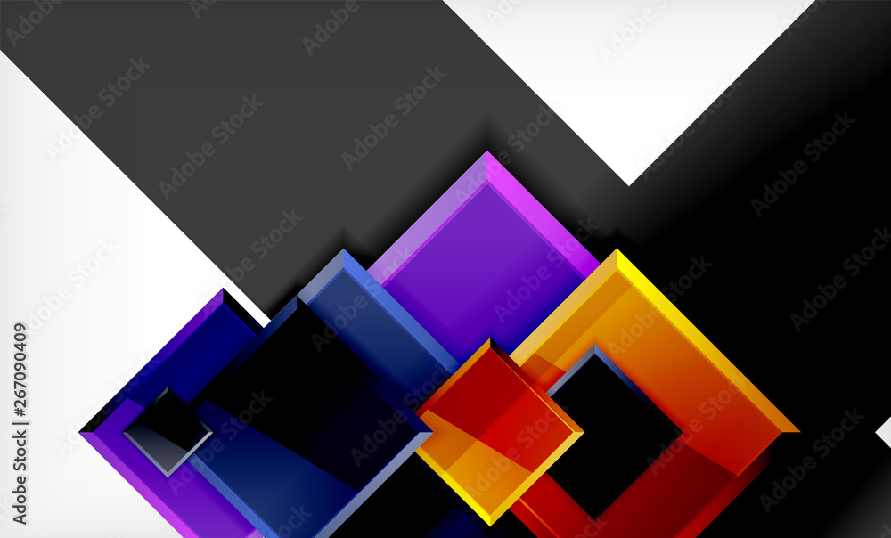 Bright colorful square shape blocks geometrical background Bright colorful square shape blocks geometrical background