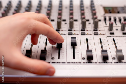 mixing console recording studio sound director