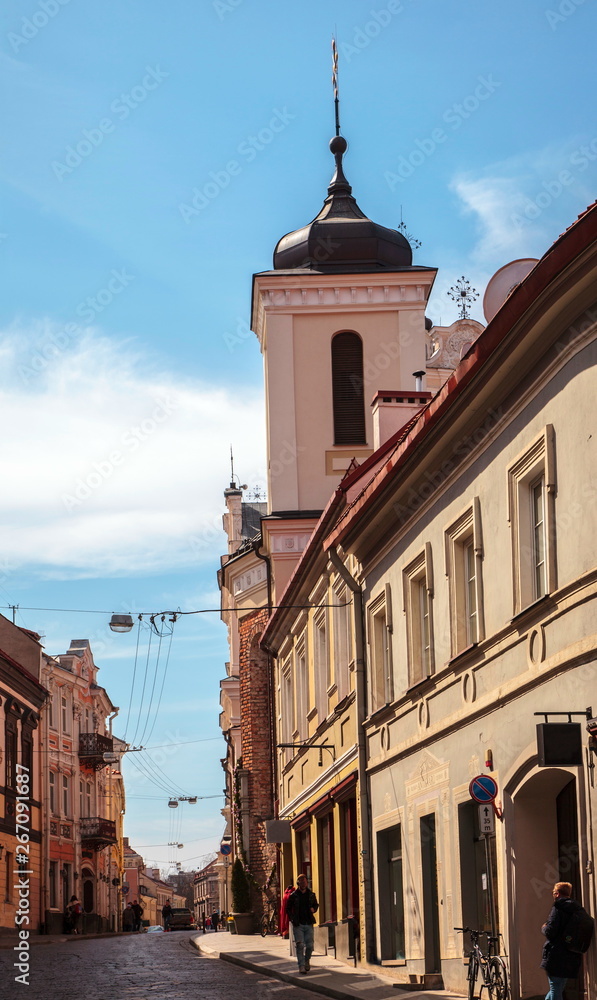 Obraz premium Street in Vilnius Old Town
