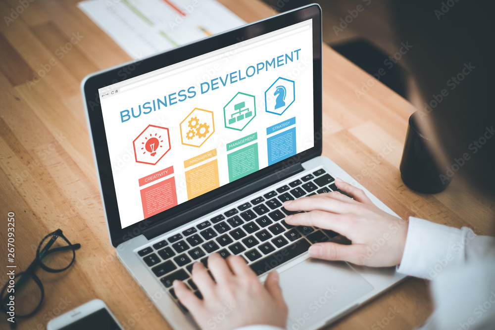 Business Development Creativity Innovation Management Strategy Word With Icons Business Development Creativity Innovation Management Strategy Word With Icons