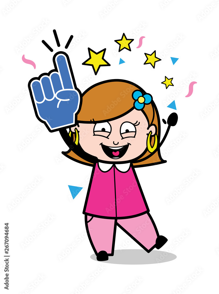 Cheer Up - Retro Cartoon Female Housewife Mom Vector Illustration Stock Vector | Adobe Stock Cheer Up - Retro Cartoon Female Housewife Mom Vector Illustration Stock Vector | Adobe Stock