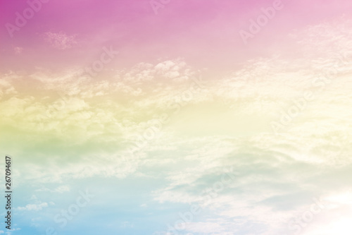 A soft fog cloud background with a pastel colored orange to blue gradient