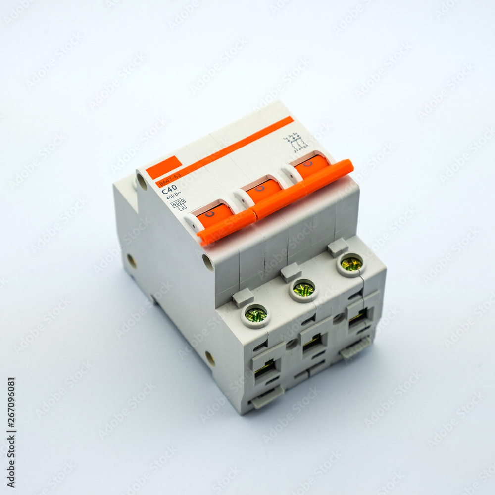 Electric switch concept isolated on white background. A photo of an electrical device, perfect for filling the catalog of a modern online store. Electric switch concept isolated on white background. A photo of an electrical device, perfect for filling the catalog of a modern online store.