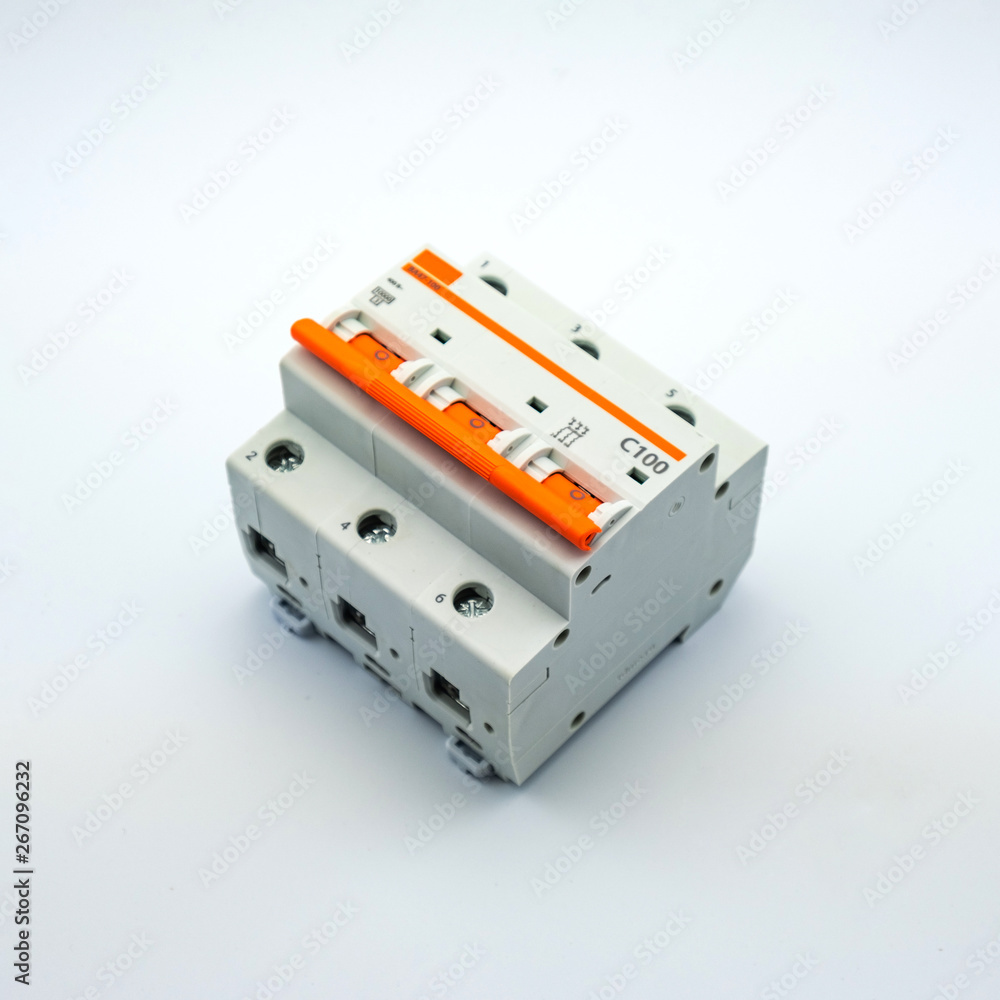 Electric switch concept isolated on white background. A photo of an electrical device, perfect for filling the catalog of a modern online store. Electric switch concept isolated on white background. A photo of an electrical device, perfect for filling the catalog of a modern online store.