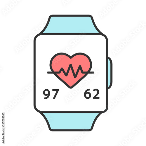 Fitness tracker color icon