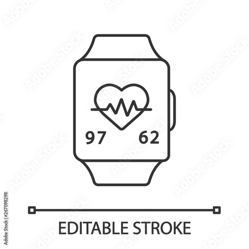 Fitness bracelet linear icon