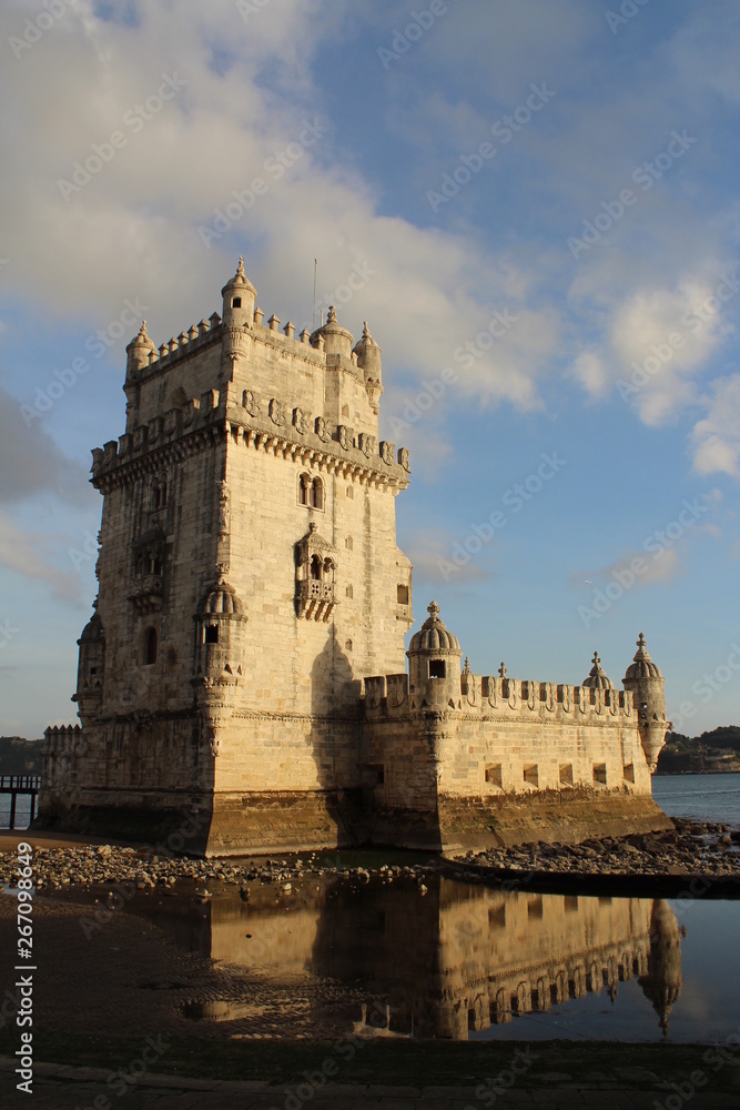 Torre de Belém, in the neighborhood of Belém, Lisbon, Portugal.