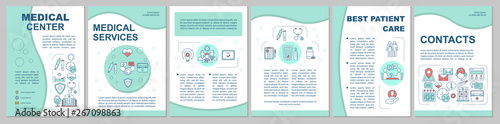 Medical center brochure template layout