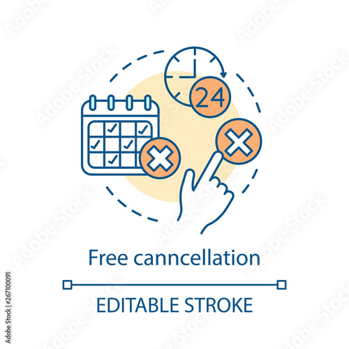 Free cancellation concept icon