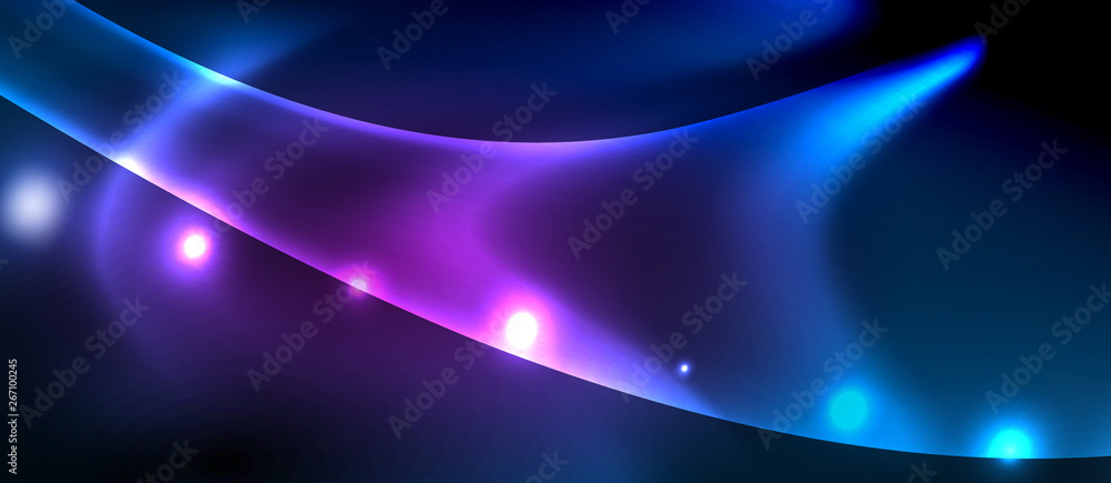 Neon glowing lines, magic energy space light concept, abstract background wallpaper design Neon glowing lines, magic energy space light concept, abstract background wallpaper design