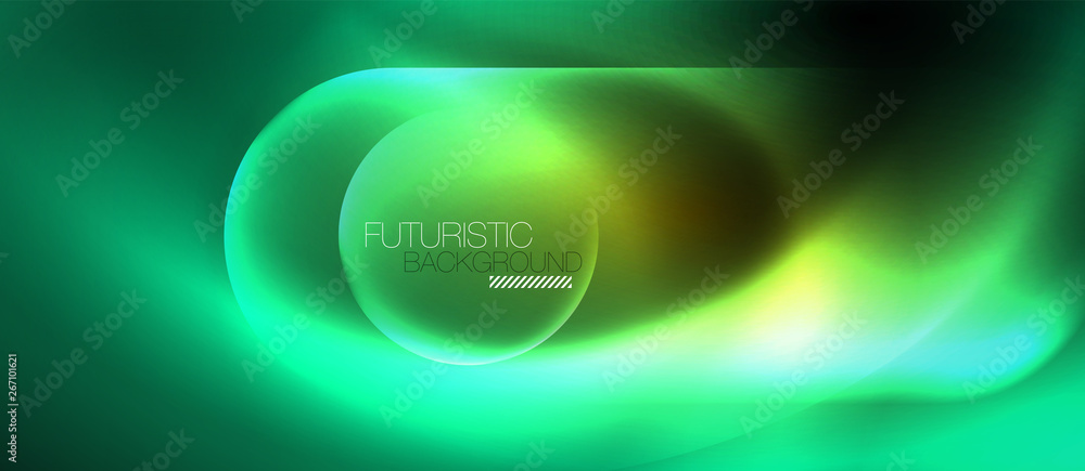 Neon glowing techno lines, blue hi-tech futuristic abstract background template Neon glowing techno lines, blue hi-tech futuristic abstract background template