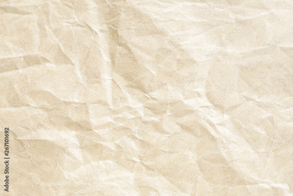 Obraz premium crumpled brown background paper texture