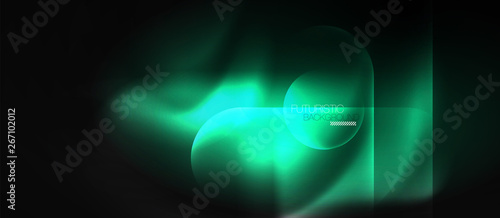 Neon glowing techno lines, hi-tech futuristic abstract background template