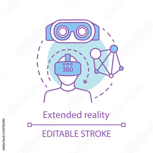 Extended reality concept icon