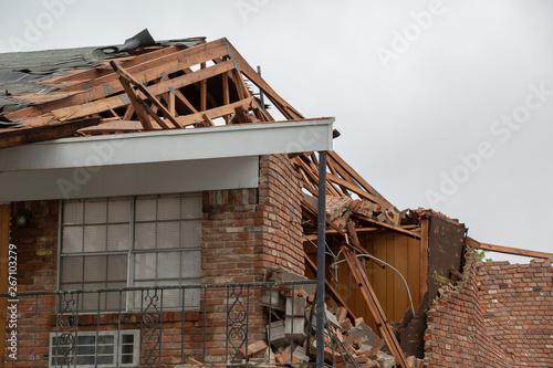 Tornado damage debris spring storm 