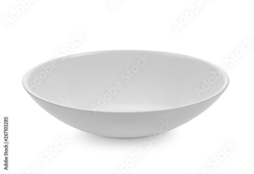 ceramic white bowl on white background
