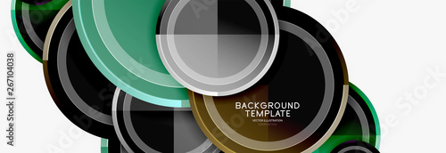 Colorful glossy circles background