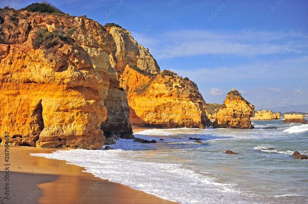 Cliffs on Camilo beach, Lagos, Algarve