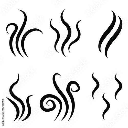 Stream icons illustration. Smell icon vector set.