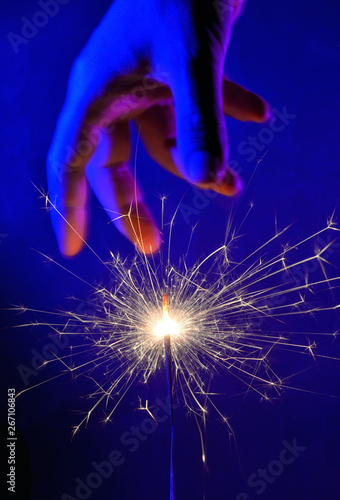 Hand and Fire Light Sparkler