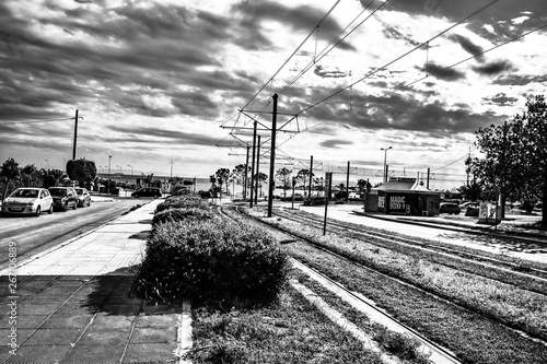 railway tracks in winter