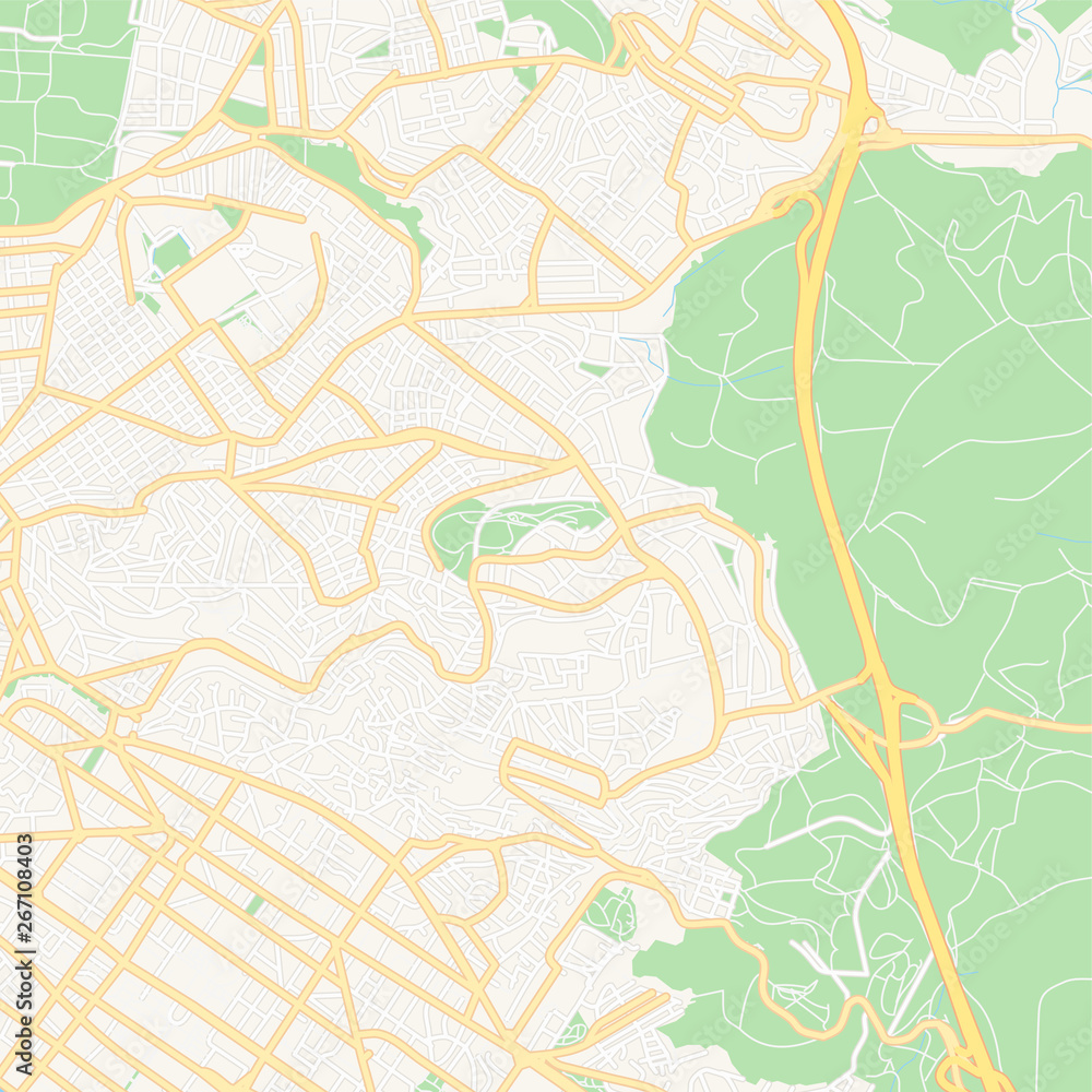 Fototapeta premium Sykies, Greece printable map