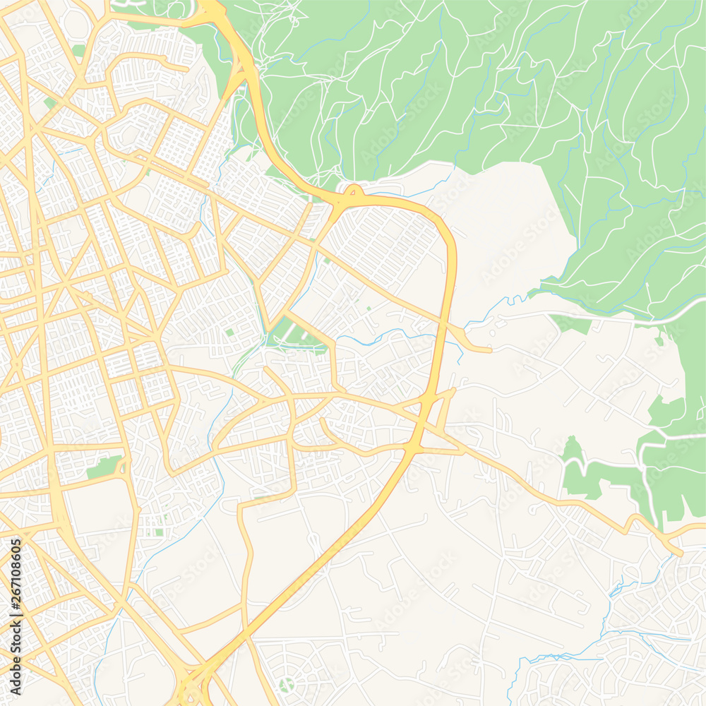 Obraz premium Pylaia, Greece printable map