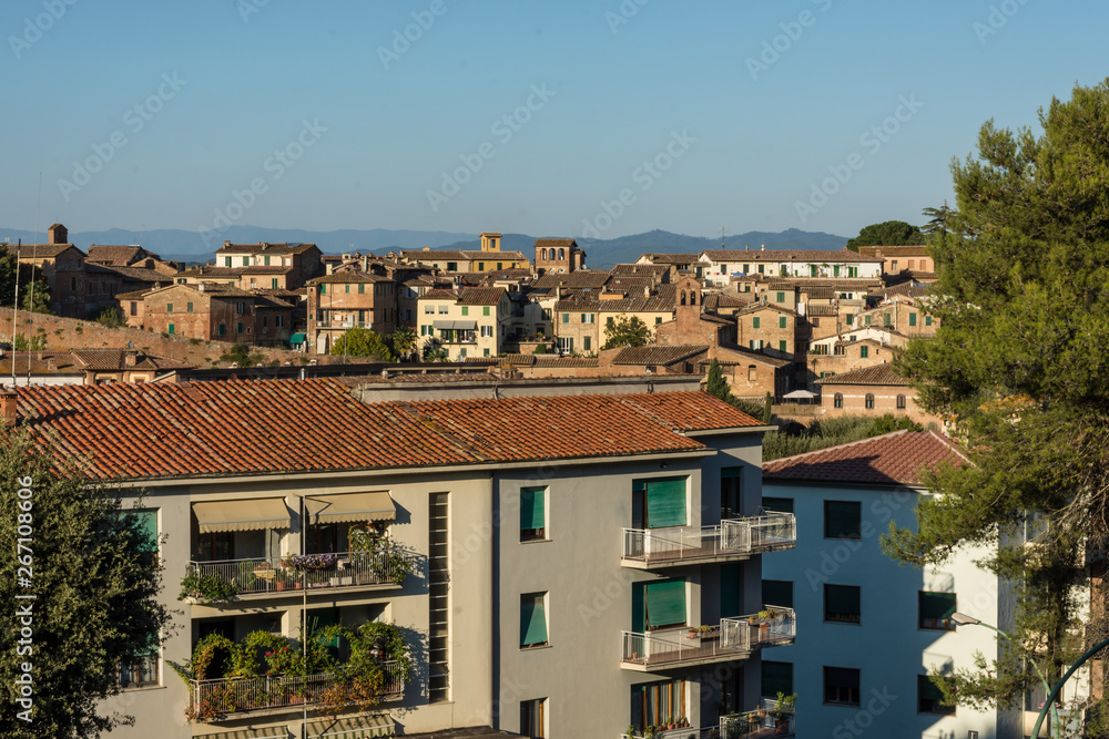 Obraz premium Residential buildings in Siena, Italy