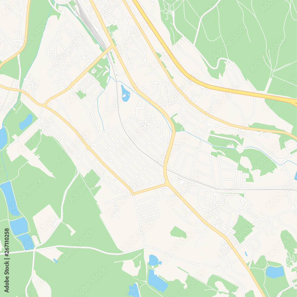 Tatabanya, Hungary printable map Tatabanya, Hungary printable map