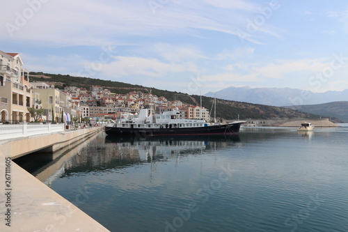 Lustica Bay marina town in Montenegro