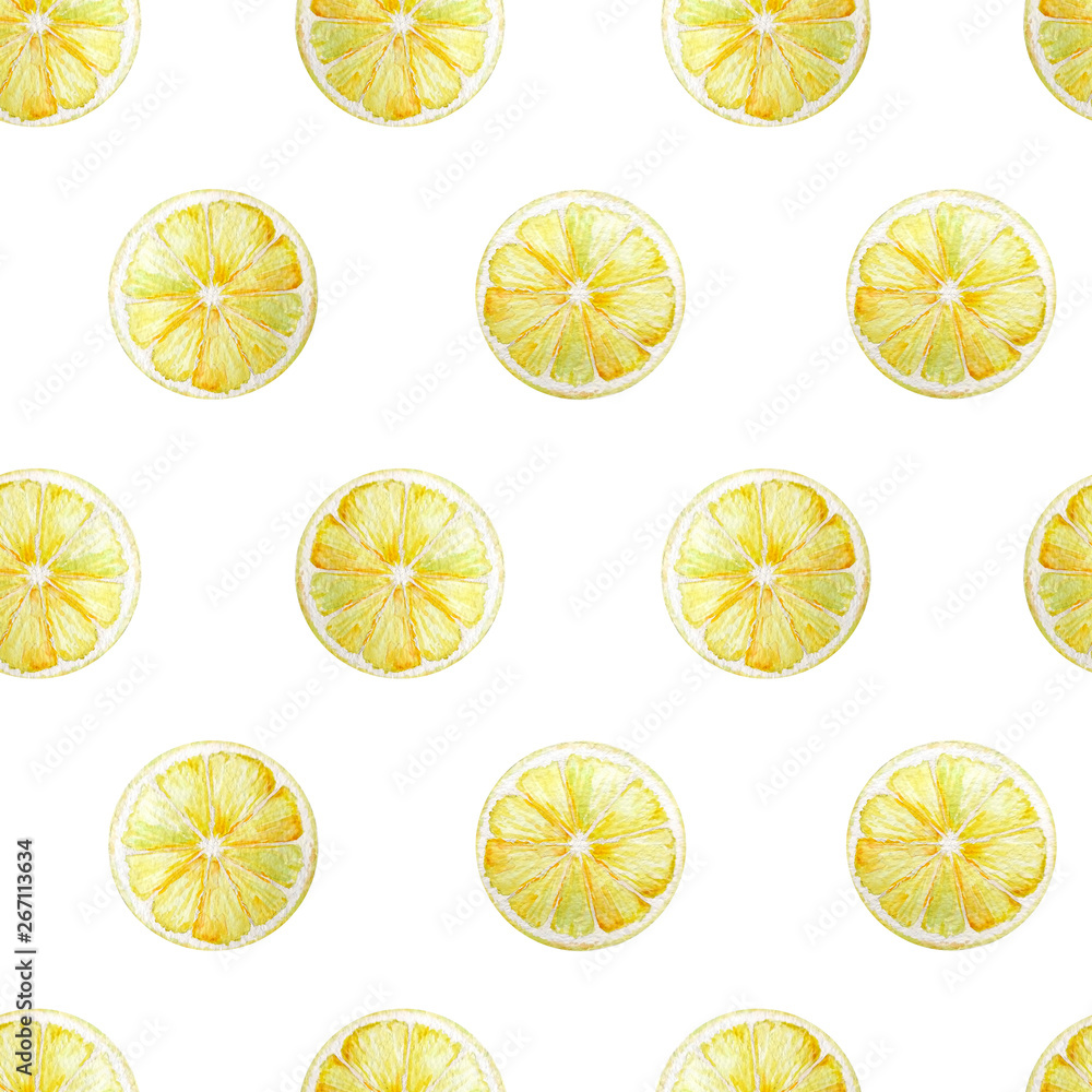 watercolor seamless pattern lemon wedges watercolor seamless pattern lemon wedges