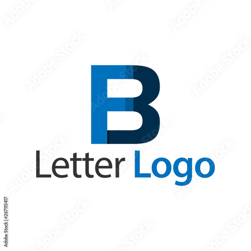 FB Initial stock logo template., modern paper font.