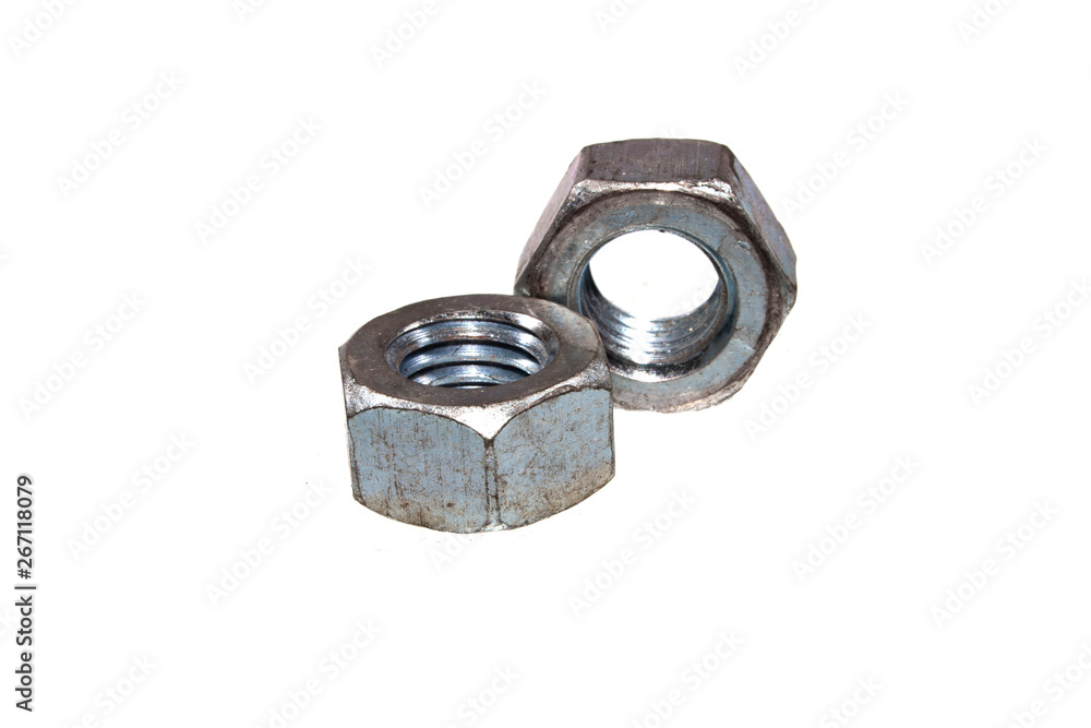 nut bolt isolated on white background nut bolt isolated on white background