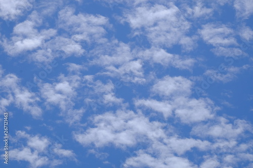 Amazing blue sky with white clouds 