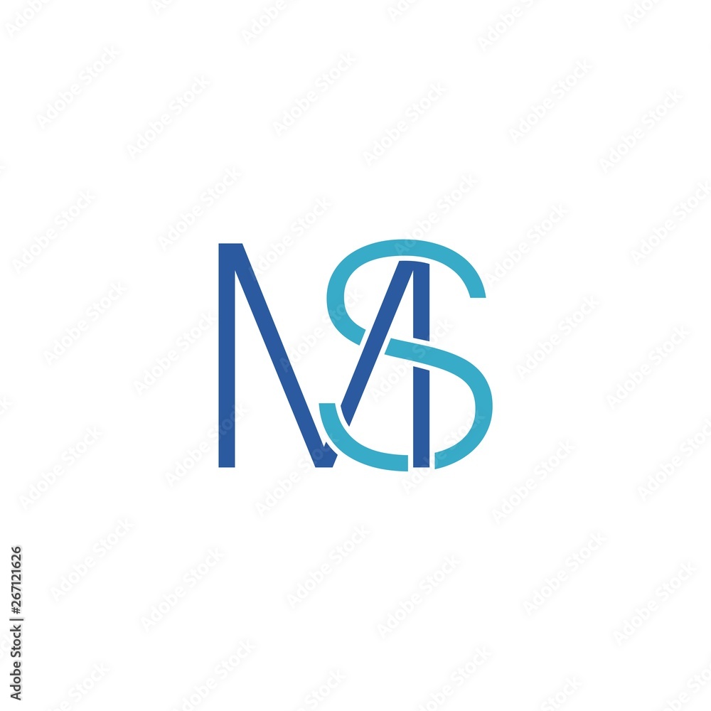 Initial Letter MS Logo Icon Initial Letter MS Logo Icon