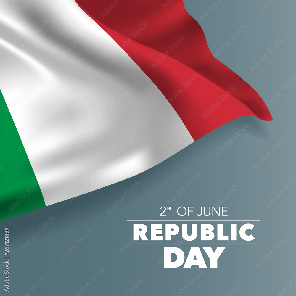 Italy happy republic day greeting card, banner vector illustration. Italy happy republic day greeting card, banner vector illustration.