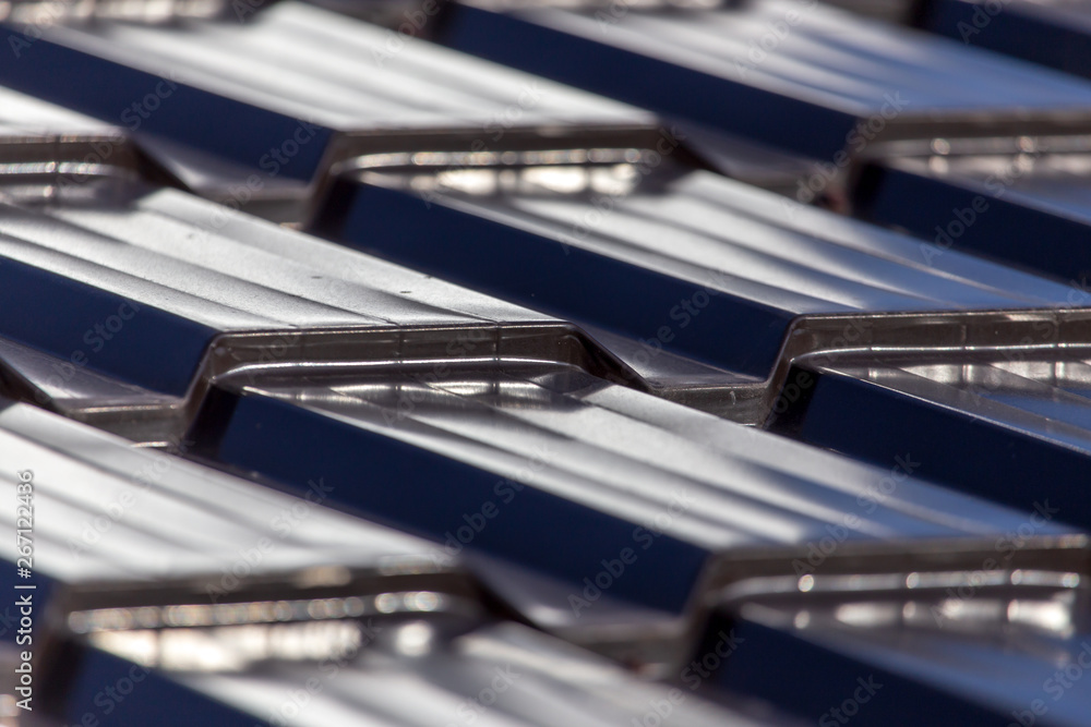 Metal roof in the house as an abstract background Metal roof in the house as an abstract background