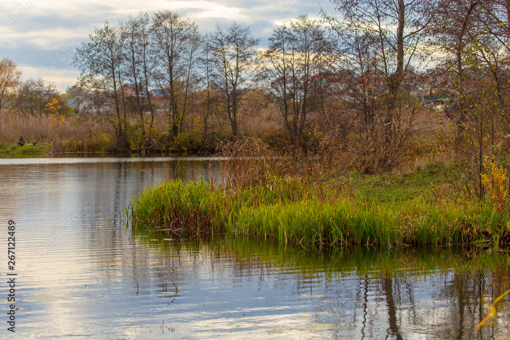 Pond in nature in autumn Pond in nature in autumn