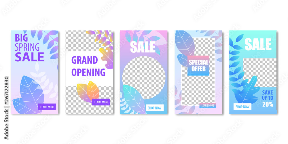 Big Spring Sale Grand Opening Special Offer Banner Set with Transparent Background. Shop Online Discount Price Summer Fall Autumn Fashion Collection Clearance Social Media Story Cover Big Spring Sale Grand Opening Special Offer Banner Set with Transparent Background. Shop Online Discount Price Summer Fall Autumn Fashion Collection Clearance Social Media Story Cover