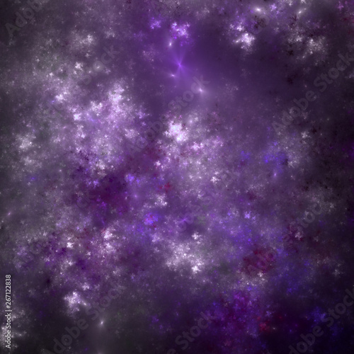 Purple fractal galaxy, digital artwork for creative graphic design