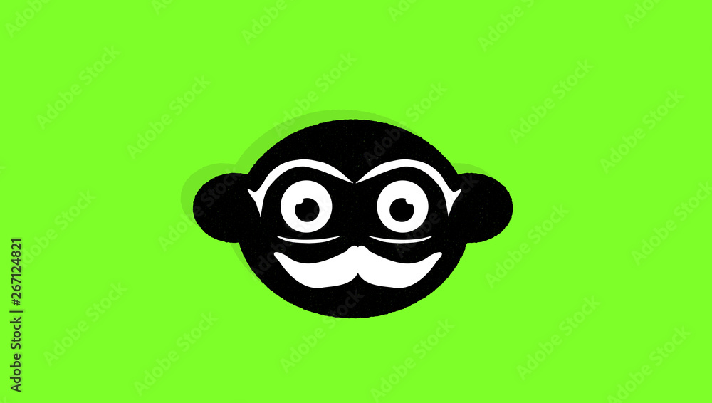 Illustration of an old man with big mustache Illustration of an old man with big mustache