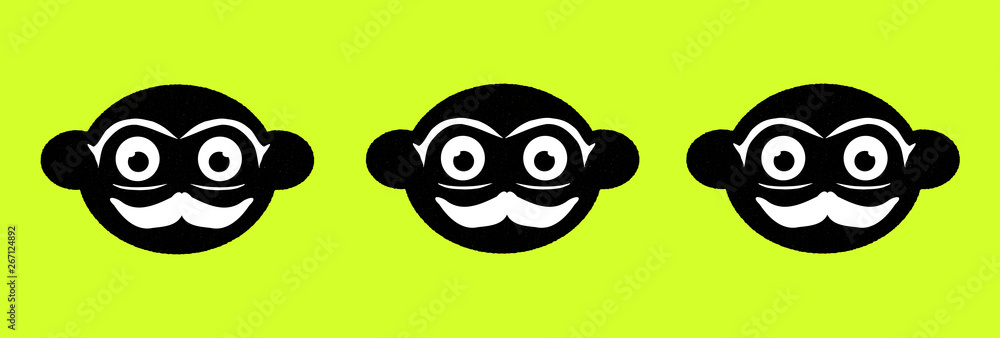 Illustration of an old man with big mustache Illustration of an old man with big mustache