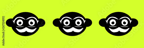 Wallpaper Mural Illustration of an old man with big mustache Torontodigital.ca