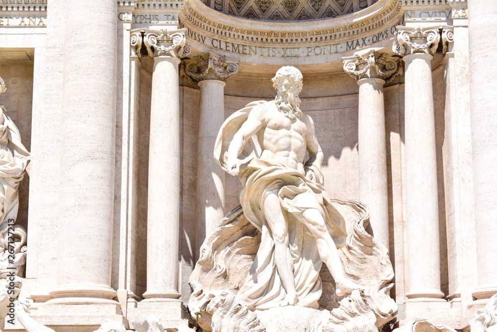 Greek Sea God Oceanus at the Trevi Fountain in Rome