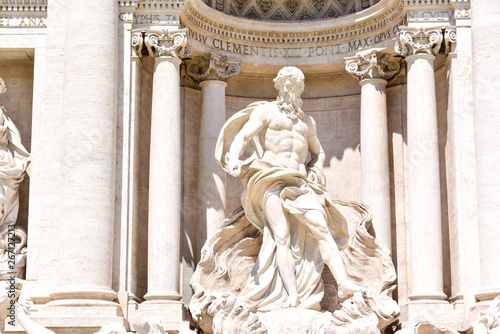 Greek Sea God Oceanus at the Trevi Fountain in Rome